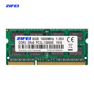 ZIFEI DDR3L 8GB 4GB 1600 1333 MHZ 1.35V Laptop sdram so dimm Memory ram