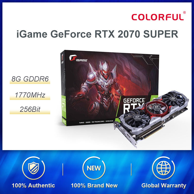 Colorful iGame GeForce RTX 2070 SUPER Graphic Card Advanced OC Nvidia GDDR6 256bit GPU 8G RTX2070 Video Card HDMI Game Computers