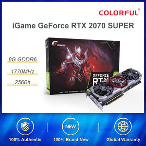 Colorful iGame GeForce RTX 2070 SUPER Graphic Card Advanced OC Nvidia GDDR6 256bit GPU 8G RTX2070 Video Card HDMI Game Computers