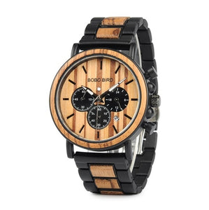 BOBO BIRD Wood Watch Men Stopwatch
