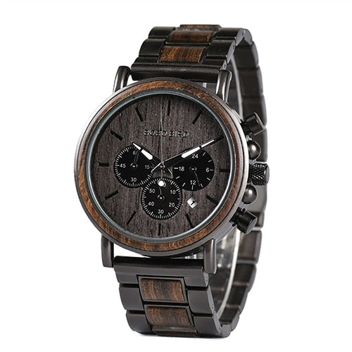 BOBO BIRD Wood Watch Men Stopwatch