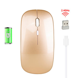 Wireless 2.4G Rechargeable Charging Mouse Ultra-Thin Silent Mute Office Notebook Mice Opto-electronic For Home Office